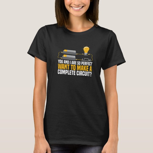 Electrician Plocka Up Line Electric Construction E T Shirt (Framsida)