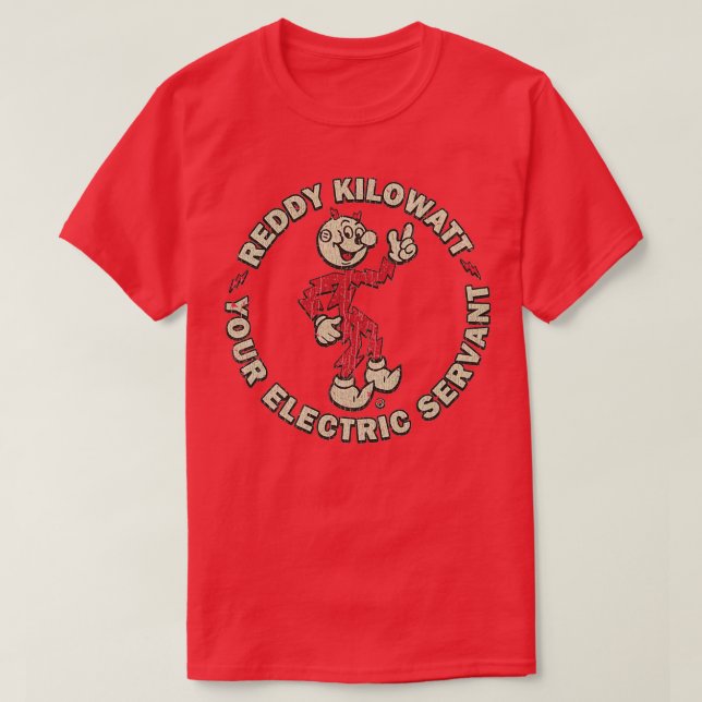 Electrician Reddy Kilowatt T Shirt (Design framsida)