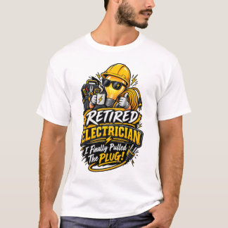 Electrician Retirement Gift T Shirt