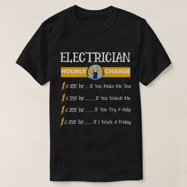 Electrician Shirt IBEW Union Pappa T Shirt Retrött (Design framsida)