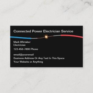 Electrician Spark Wire Affärskorts Visitkort