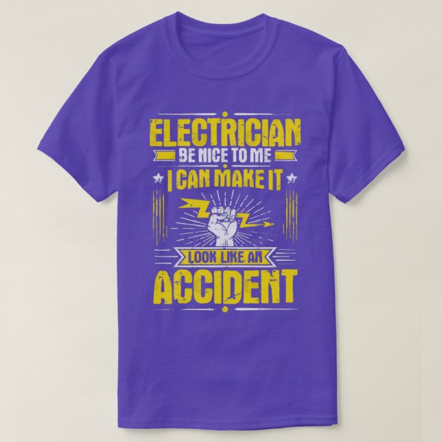 Electrician Sparky Electriker Accident Gift T Shirt (Design framsida)