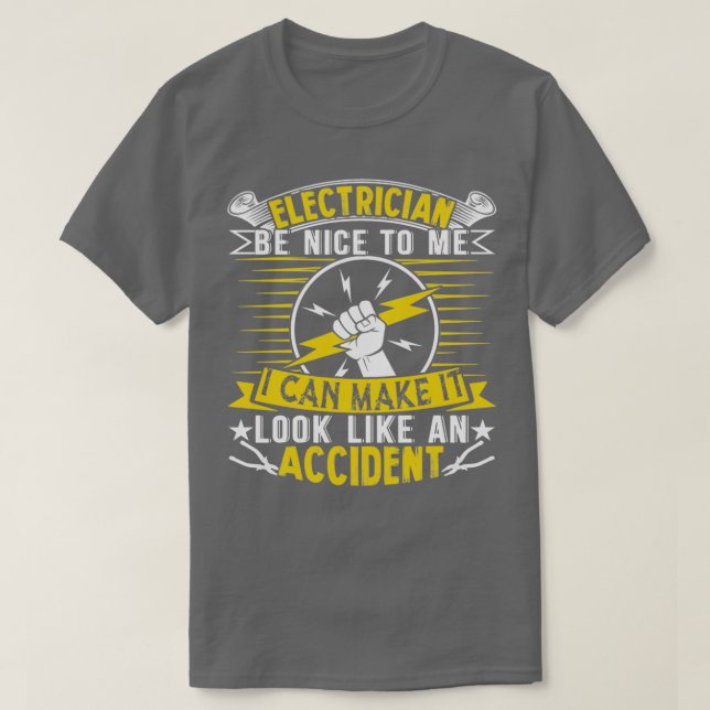 Electrician Sparky Electriker Accident Gift T Shirt (Design framsida)