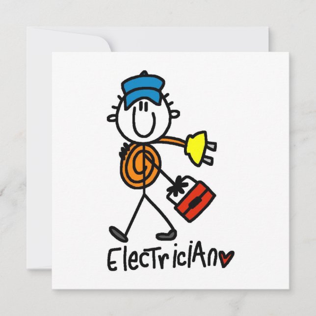 Electrician Stick figur (Framsida)