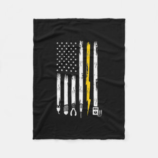 Electrician US Flag Tools for Electricians Fleecefilt