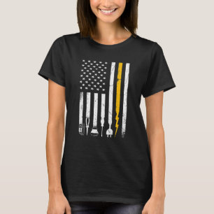 Electrician US Flagga Electrician Verktyg Lineman T Shirt