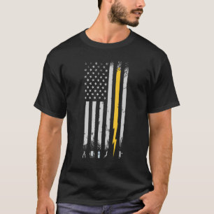 Electrician US Flagga Electrician Verktyg T Shirt