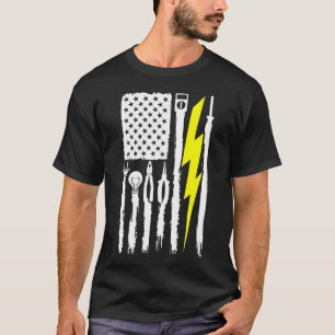 Electrician US Flagga Verktyg for Electrician 1 T Shirt