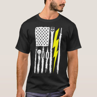 Electrician US Flagga Verktyg for Electrician 1 T Shirt