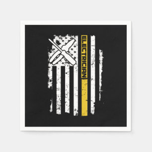 Electrician USA flagga American Electrical Electro Pappersservett