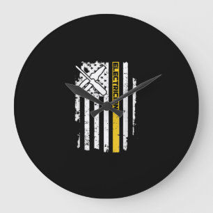 Electrician USA flagga American Electrical Gift Stor Klocka