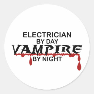 Electrician Vampire by Night Runt Klistermärke