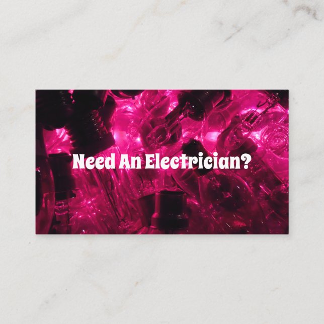 ELECTRICIAN VISITKORT (Framsida)