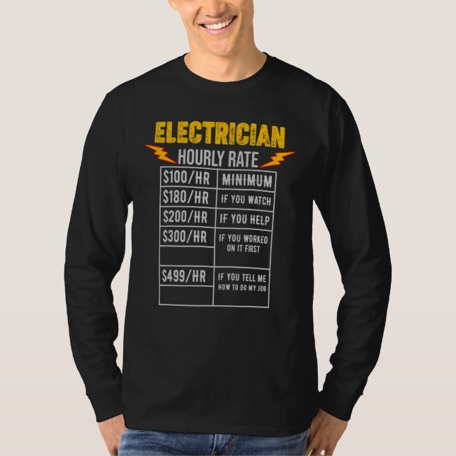 Electrician Wireman Lineman Power Current Expert H T Shirt (Framsida)