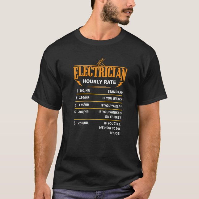 Electrician Wireman Lineman Power Current Expert H T Shirt (Framsida)