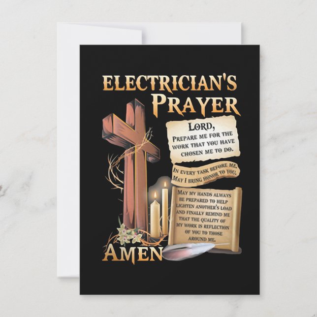 Electrician's prayer Amen Anteckningskort (Framsida)