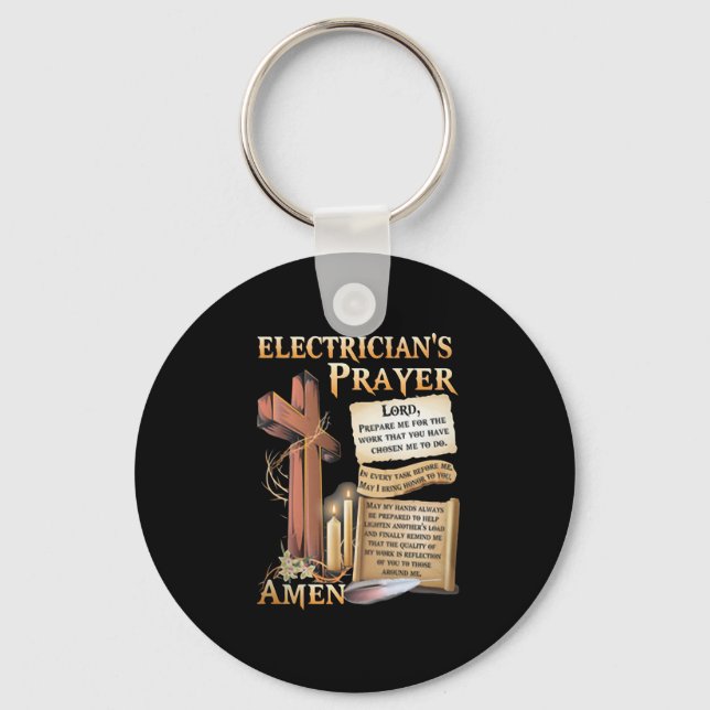 Electrician's prayer Amen Nyckelring (Framsida)