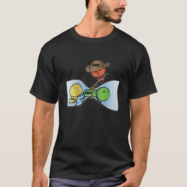 Electricity Ellart Physics Nerd Geek Volt Ampere O T Shirt (Framsida)