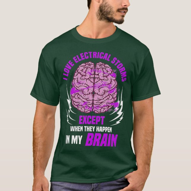 Electricral Storms Epilepsy Funny Epileptic T Shirt (Framsida)