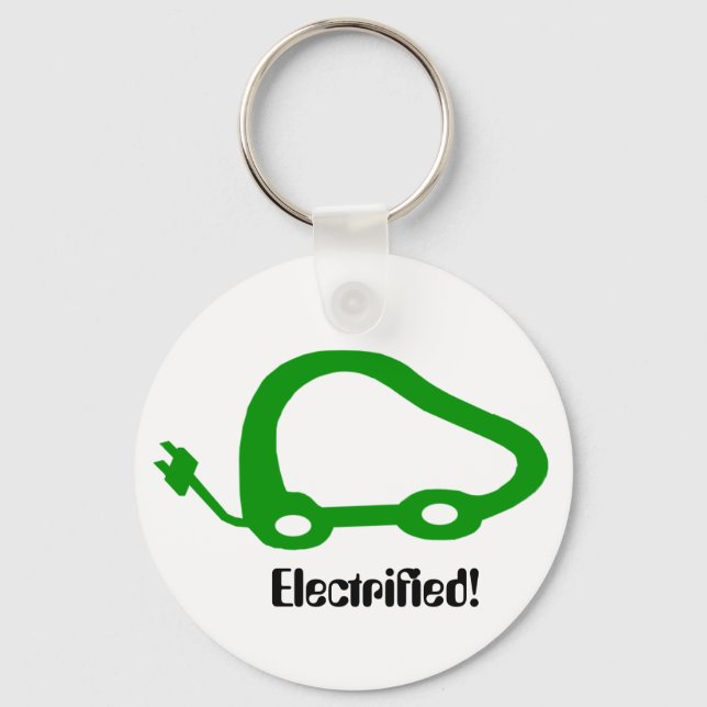ElectricVehicleFriendly, elektrisk! Nyckelring (Framsida)