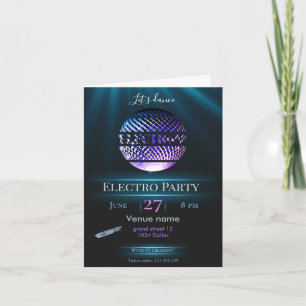 Electro EDM party, techno party bjudan Inbjudan