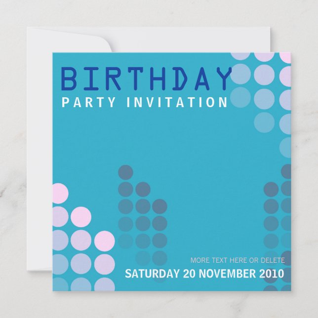 Electro House Party Birthday bjudande Inbjudningar (Framsida)