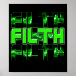 Electro industriell Punk DnB för SMÖRJAdubstep Poster