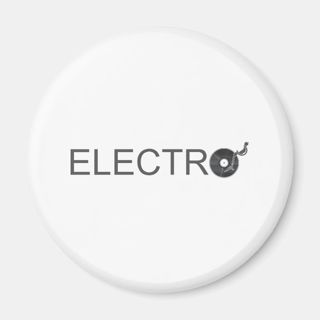 Electro - Music vändtable vinyl record DJ Clubber Magnet (Framsidan)