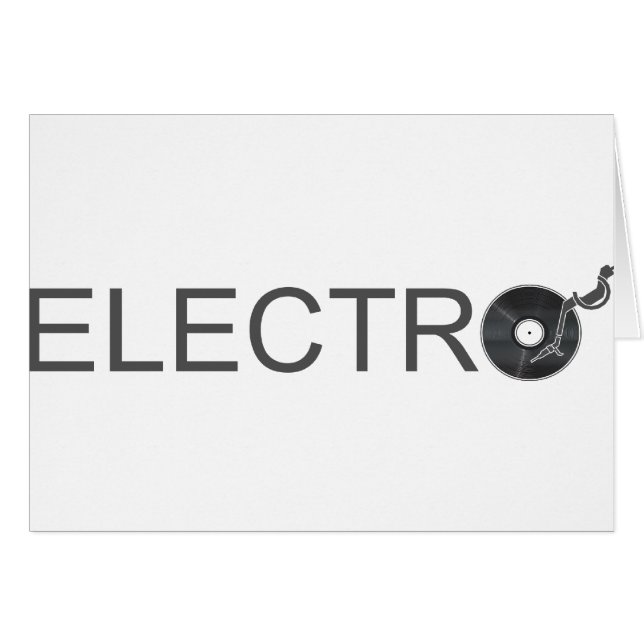 Electro - rekord DJ Clubber för Hälsningskort (Framsidan Horizontal)