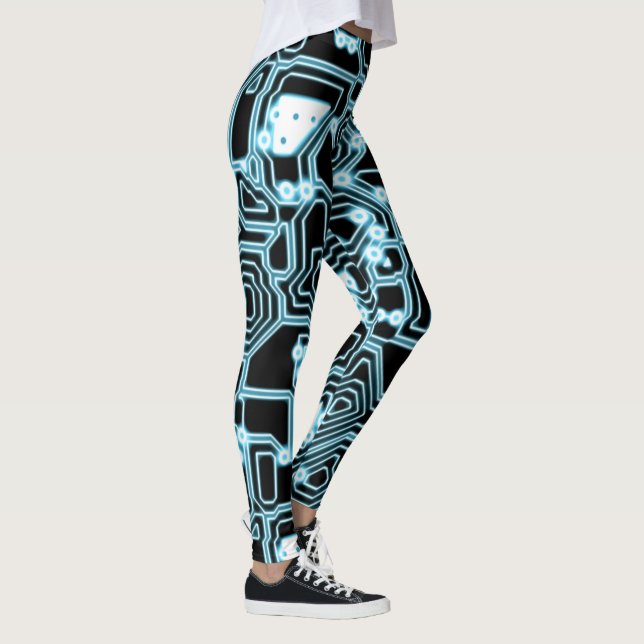 ElecTRON - Blue / Black - Leggings (Höger)