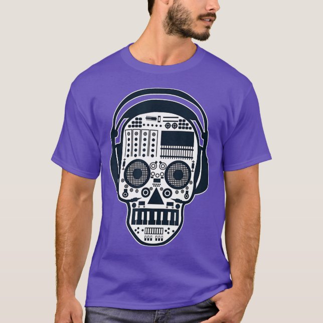 Electronic Music EDM Techno Raver Musician T Shirt (Framsida)