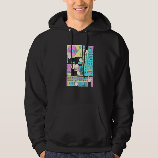 Electronic Music Producer Beatmaker Dj 1 Hoodie (Framsida)