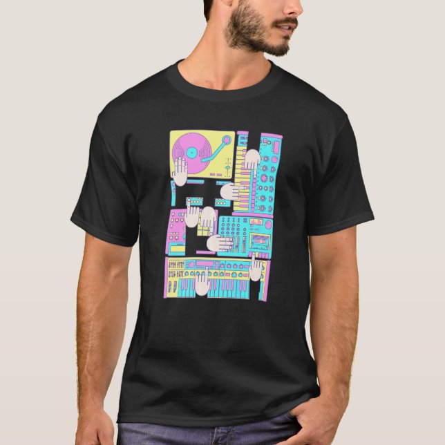 Electronic Music Producer Beatmaker Dj T Shirt (Framsida)