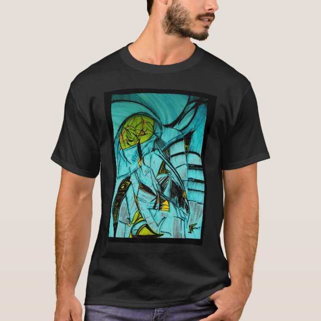 "ElectronicBlue ", Tee Shirt (Framsida)