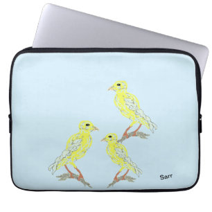 Electronics Bag : Fredliga dagen Singing Canaries Laptop Fodral