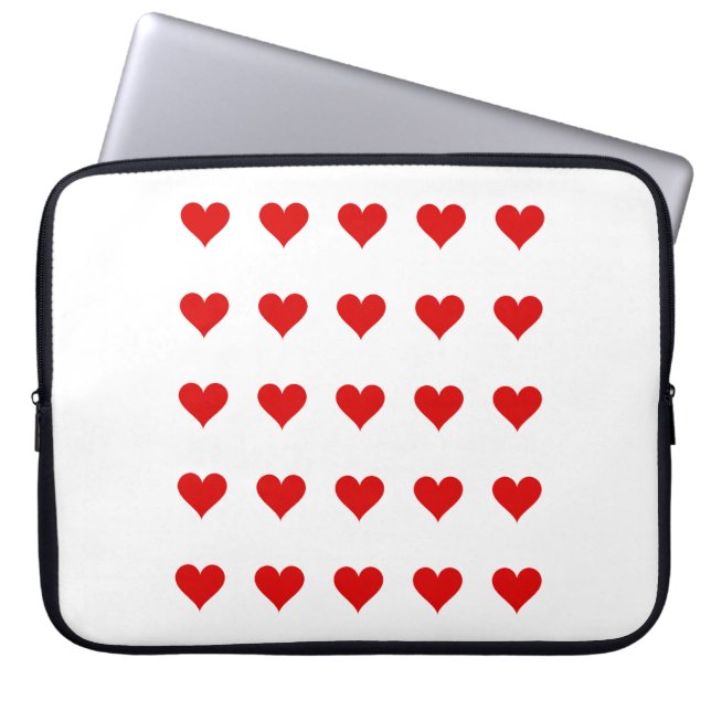 Electronics Bag with hearts. Laptop Fodral (Framsidan)