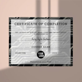 Electronics & Ingenjör certifikat för slutförande