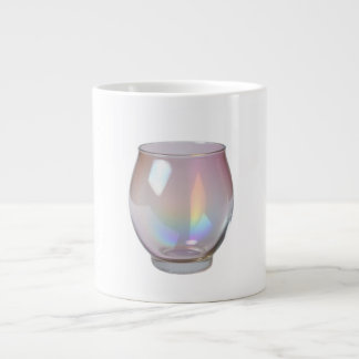 Electroplated Iridescent Glass Dynamic Holographic Jumbo Mugg