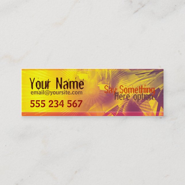 electrozArt #001 profilerar visitkorten Mini Visitkort (Framsida)