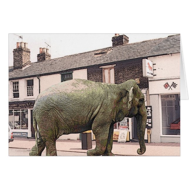 elefan ze hälsningskort (Framsidan Horizontal)