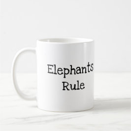 Elefanerska regler kaffemugg