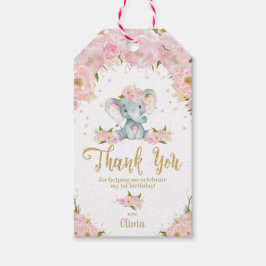 Elefant 1st Birthday Tack Favor Gift-Märkre Presentetikett