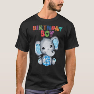 Elefant 3:e födelsedagstjocken 3 år gammal, steke t shirt