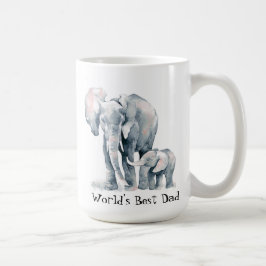 Elefant African Animal World's Best Pappa Quote Kaffemugg