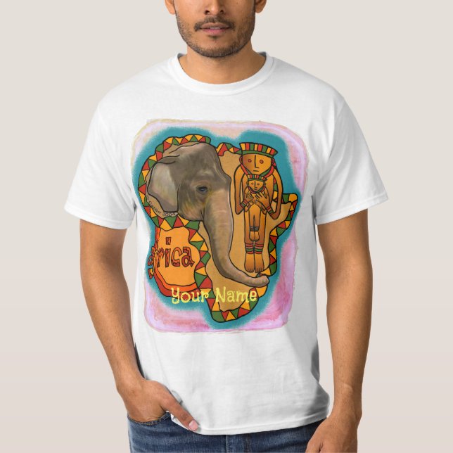 Elefant Afrika T Shirt (Framsida)