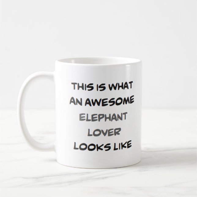 elefant älskare, fantastisk kaffemugg (Vänster)