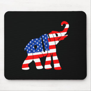Elefant Amerikansk Flagga Trump För Kvinnor Män Musmatta
