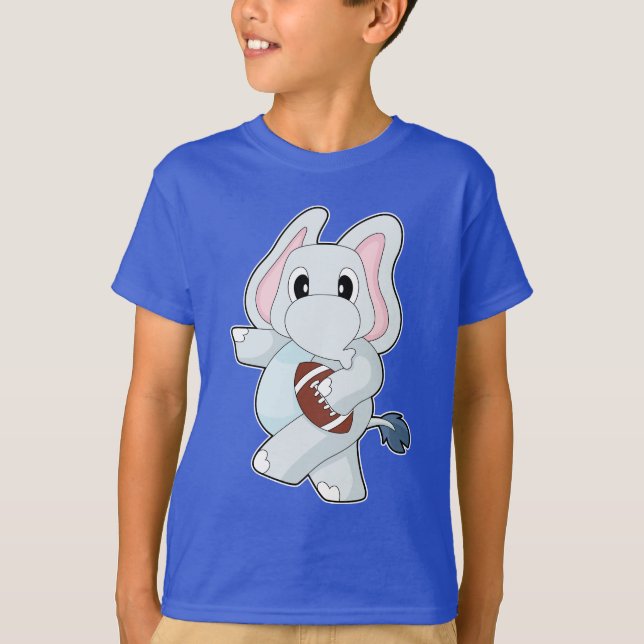 Elefant Amerikansk Fotboll T Shirt (Framsida)