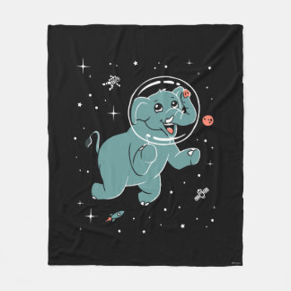 Elefant Animals in Space Fleecefilt