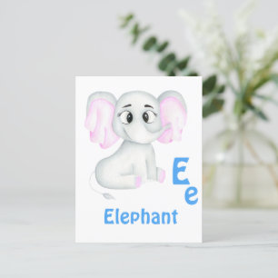 Elefant anpassa ABC: Bokstav E - Lägg till ditt na Vykort